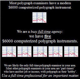 infidelity polygraph testing California